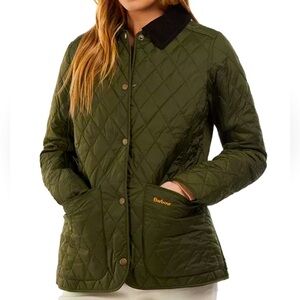 Barbour Annandale Corduroy Trimmed Quilted Shell Jacket: SZ 6